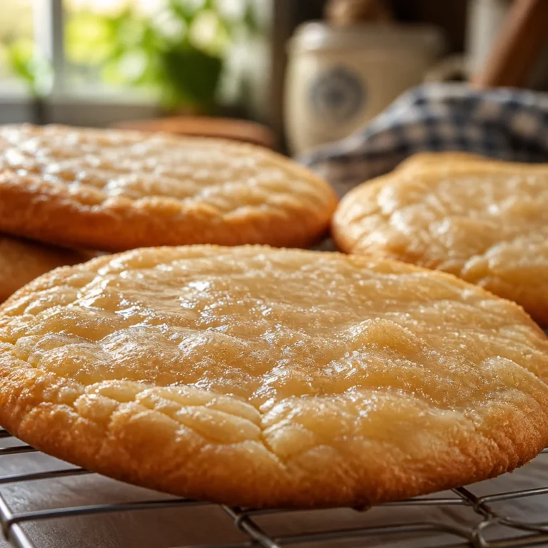 Galettes blanches de grand-mère au sucre à la crème fraîchement cuites sur une plaque.