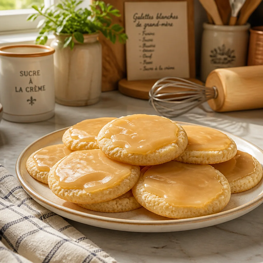 Galettes blanches de grand-m&egrave;re au sucre &agrave; la cr&egrave;me