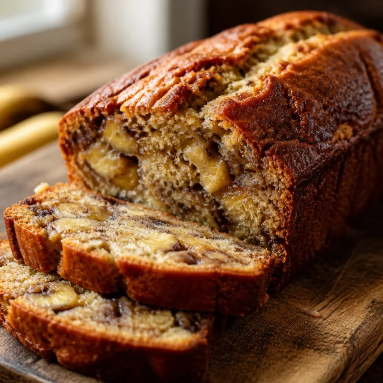 Pain aux bananes ultra moelleux avec ingrédients frais et savoureux.