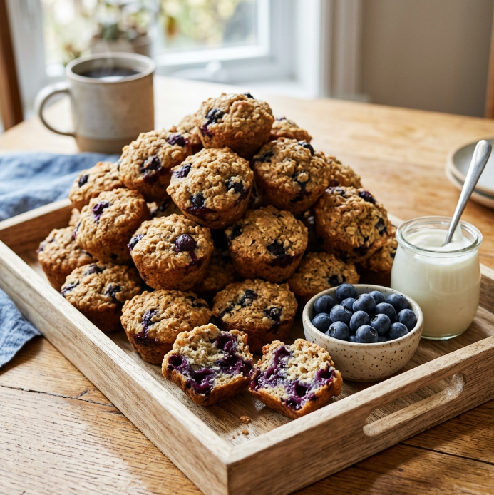 Mini-Muffins Santé à l&rsquo;Avoine, Yogourt Grec et Bleuets : Le Boost d&rsquo;Énergie en une Bouchée
